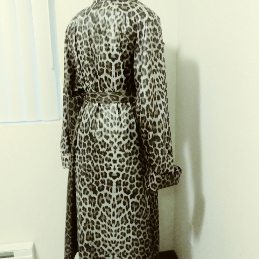 Vintage Leopard Print Trench Coat